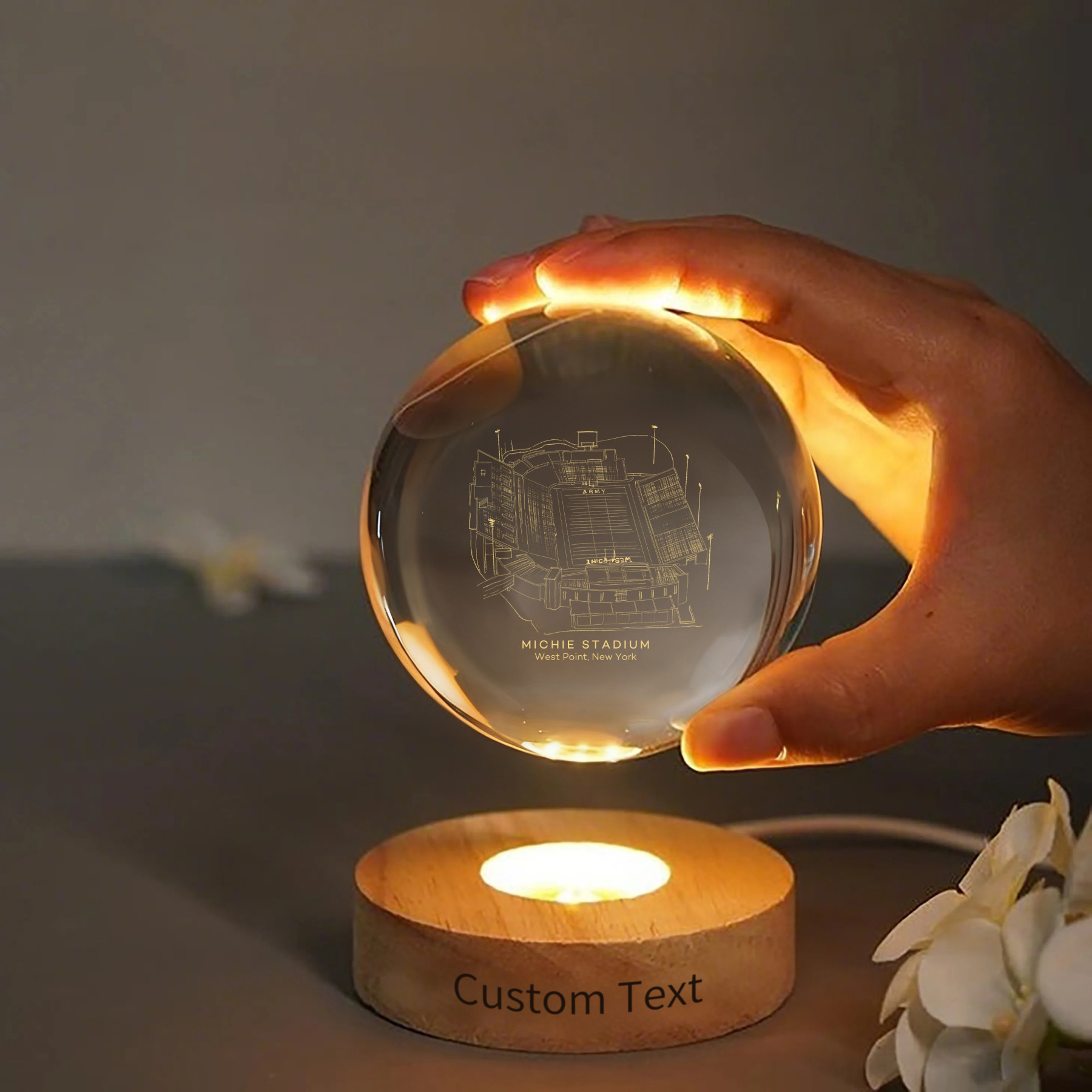 Michie Stadium 3D Spherical Crystal Ball Lamp