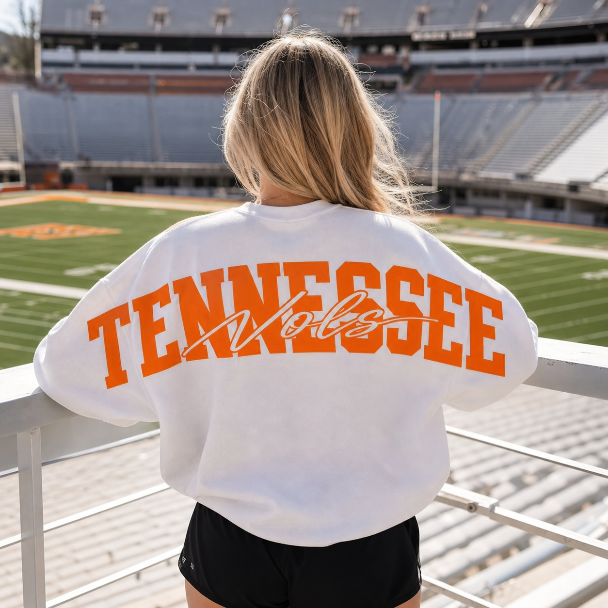 Vintage Arch State Name Heat Transfer Oversized Sweatshirt | Game Day Spirit Pullover