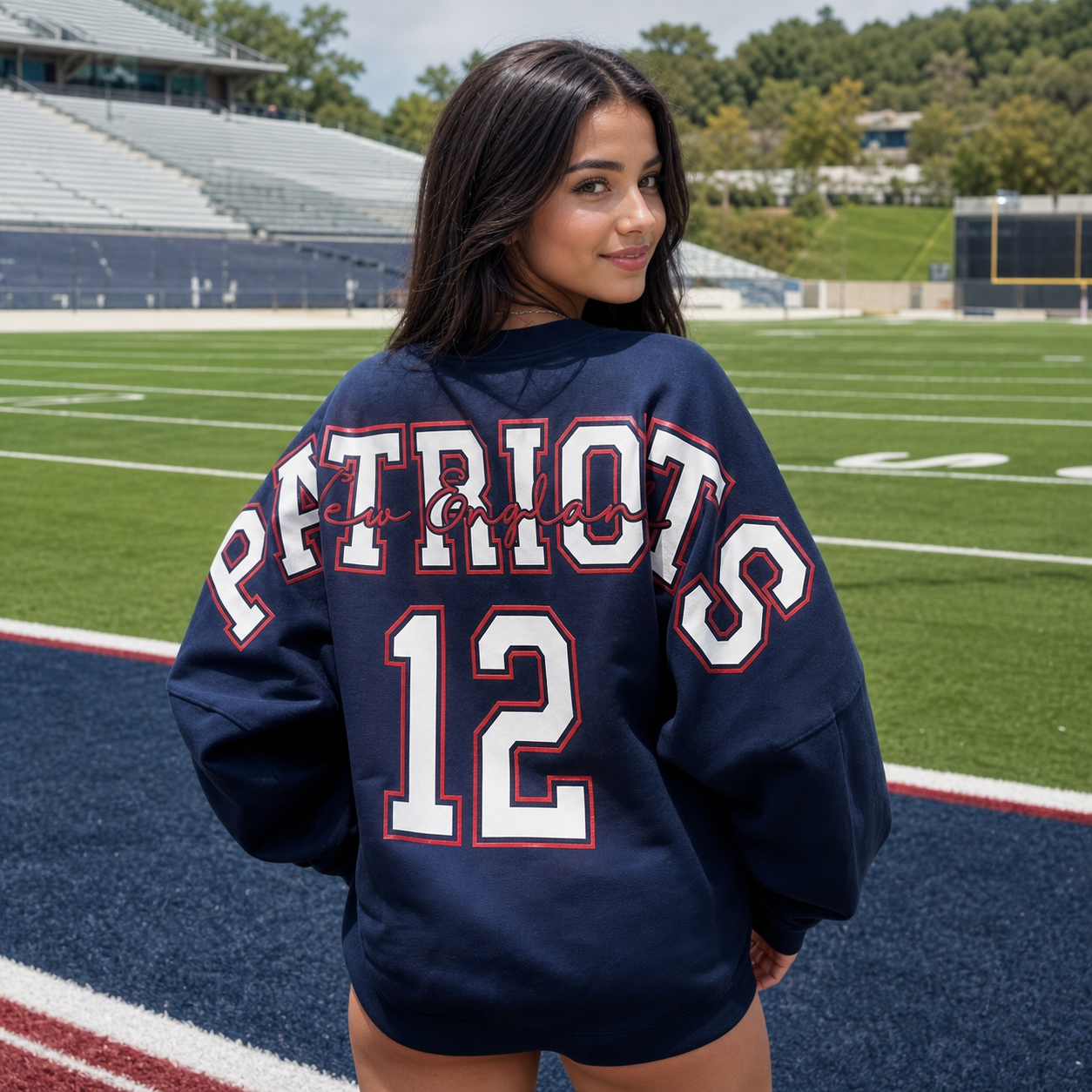 Custom Team Name, Number & Mascot Sweatshirt, Retro Game Day School Spirit Pullover with Bold Back Slogan