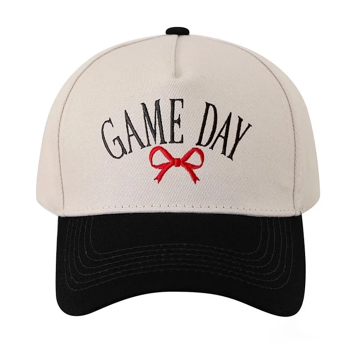 Game Day Sport Bow Embroidery Baseball Cap Sport Mom Gifts
