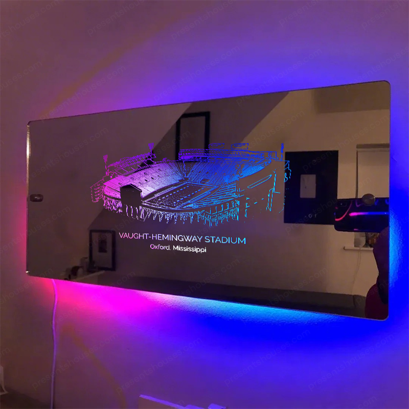 Vaught–Hemingway Pickens Stadium Mirror Light-Gifts For Sports Lovers