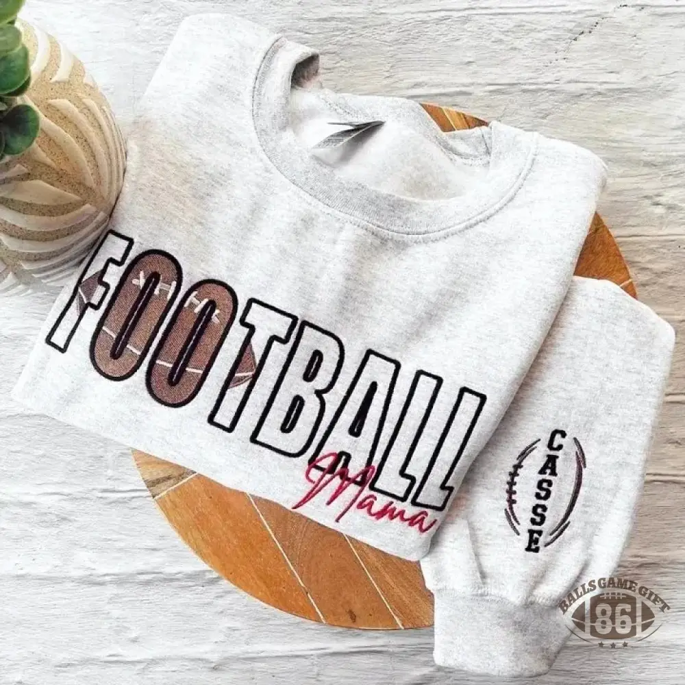 Personalized Game Day Mama Sweatshirt with kids name on the sleeve Football/Baseball/Soccer Mama