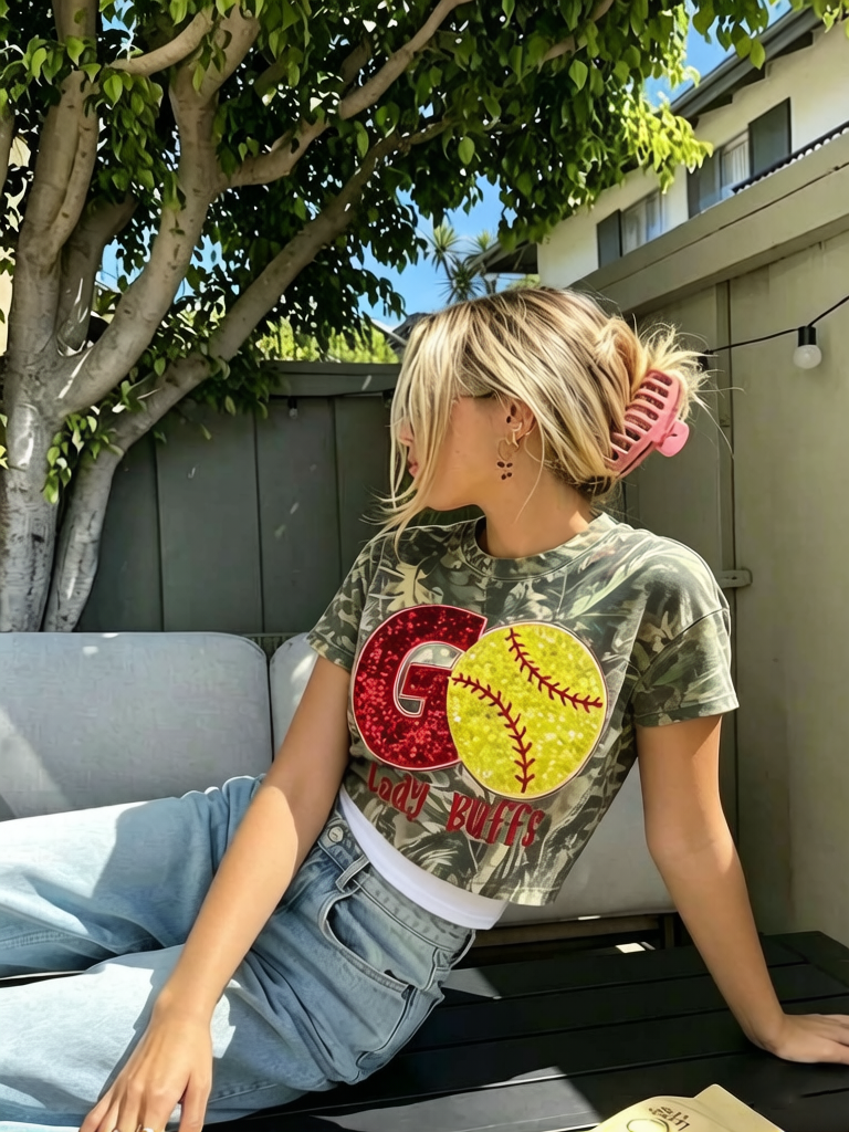 Custom Camo baseball/softball T-Shirt Gifts for Sports Fans