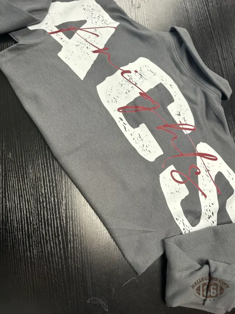 Custom 1/4 Zip Distressed Big Back With Front Print