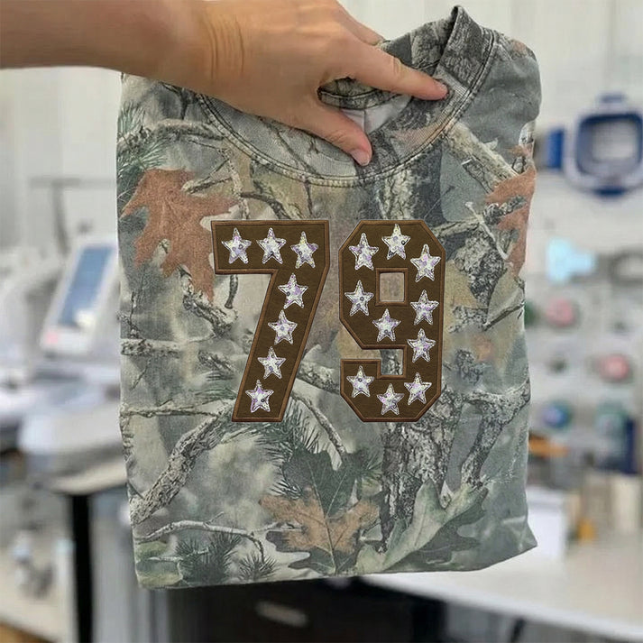 Custom Sequin Team Number & Letters Sweatshirt – Personalized Numbers Sweatshirt