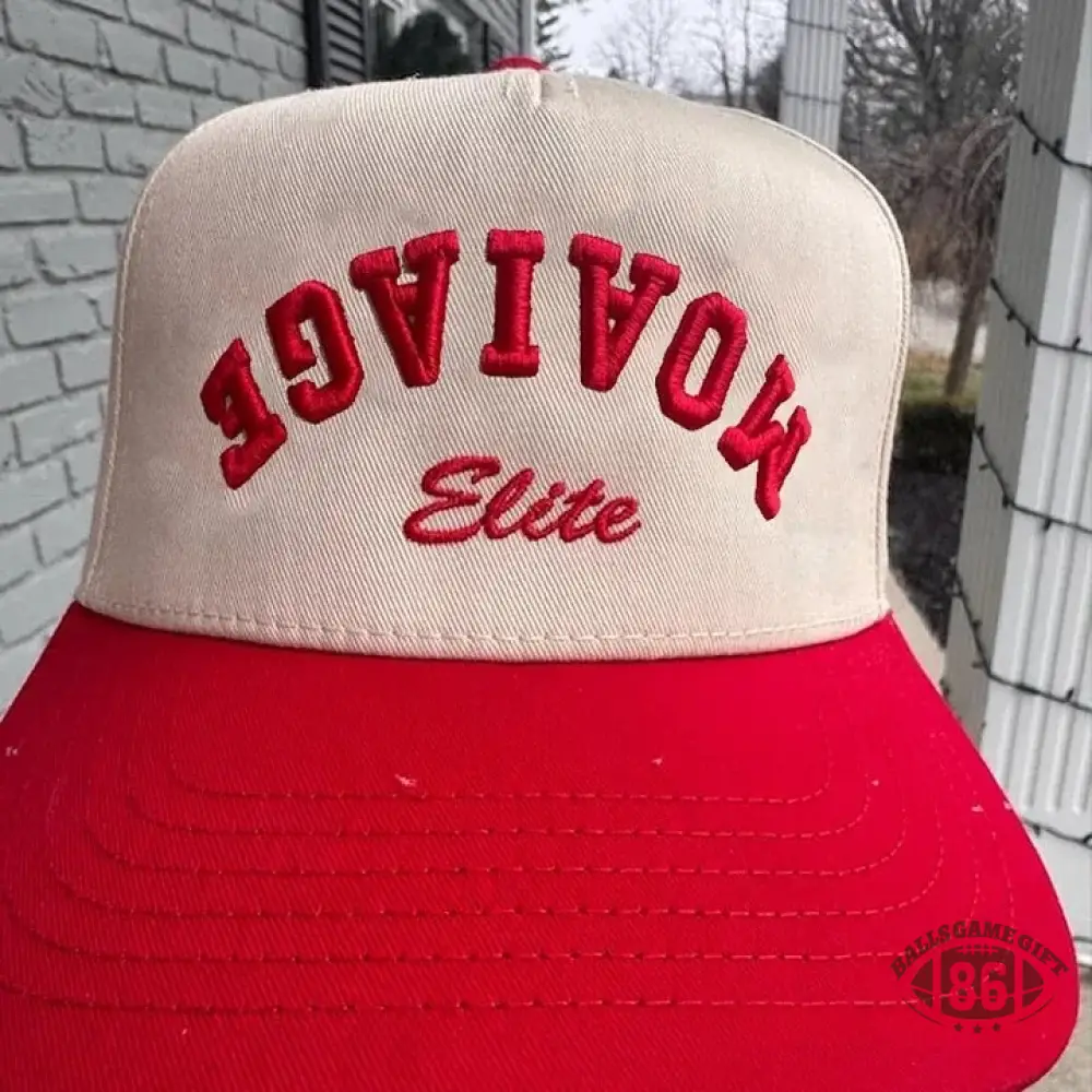 Custom Upside Down Hat 3D Puff Embroidered Two Tone Baseball Cap
