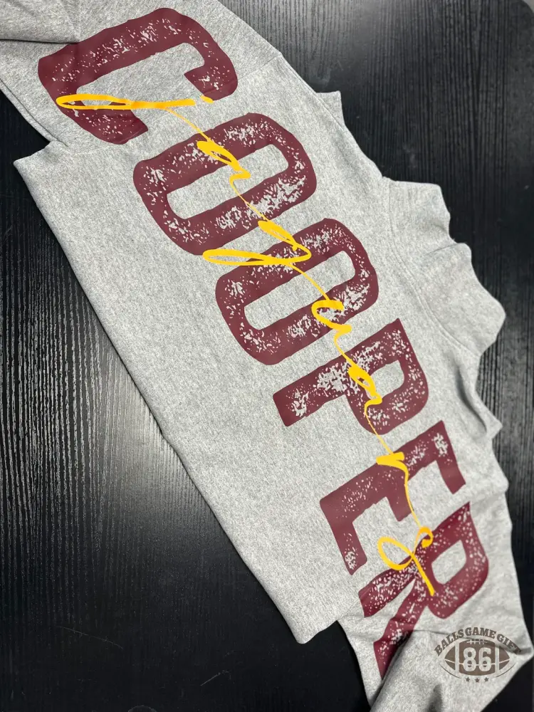 Custom 1/4 Zip Distressed Big Back With Front Print