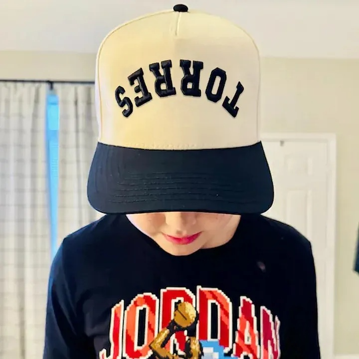 Custom Upside Down Hat 3D Puff Embroidered Two Tone Baseball Cap