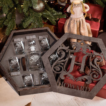 Boone Pickens Stadium - Oklahoma State Cowboys Whiskey Set 