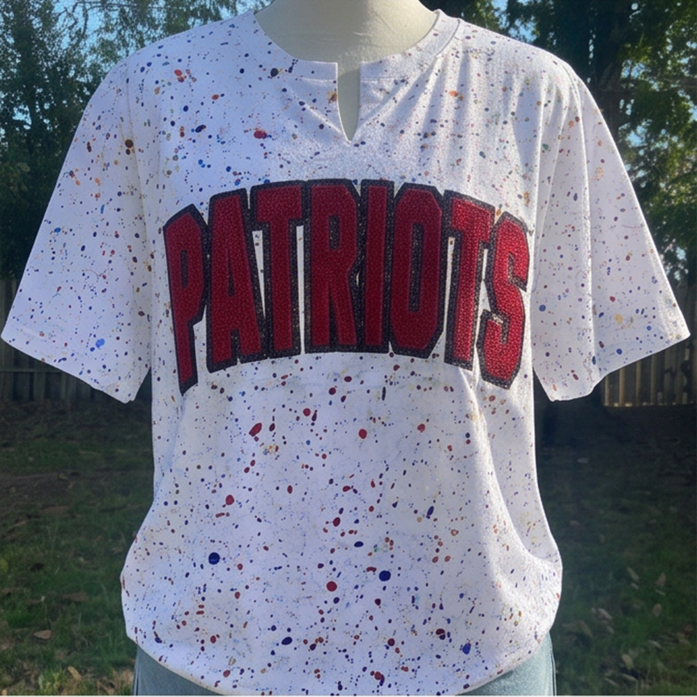 Custom Handmade Dot Mascot shirt Custom Sequin Embroidery Team Name Sweatshirt