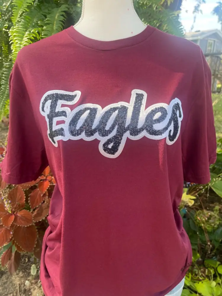 Custom Team Spirit Sequin T-Shirt - Personalized School & Game Day Tee🏆