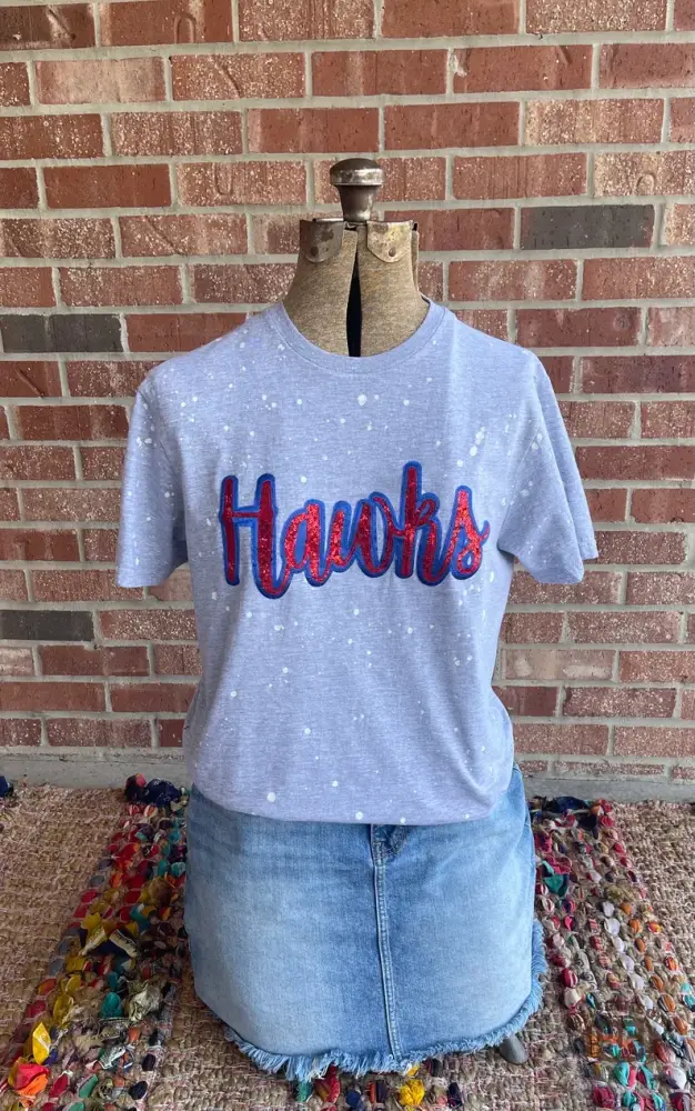 ✨ Personalized Glitter Mascot Notch Neck Tee – Custom School Spirit Shirt
