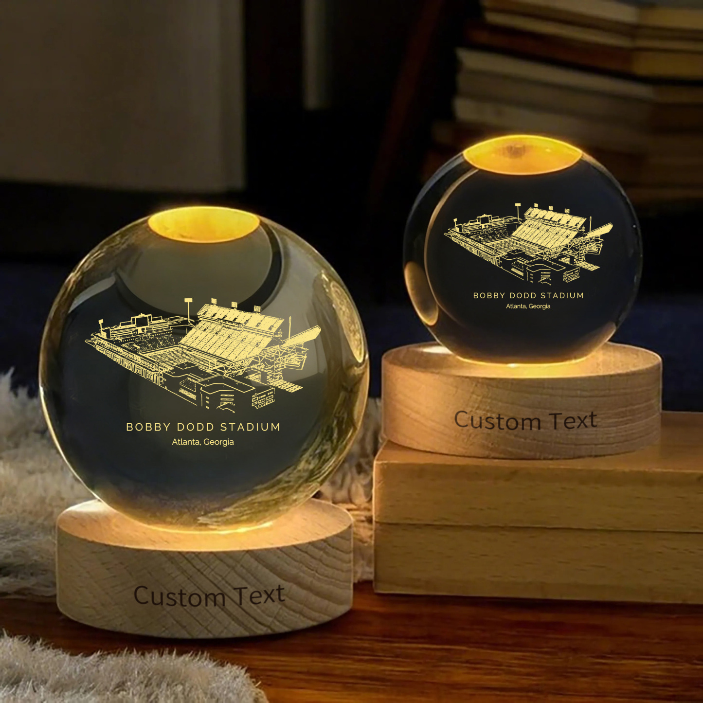 Bobby Dodd Stadium 3D Spherical Crystal Ball Lamp