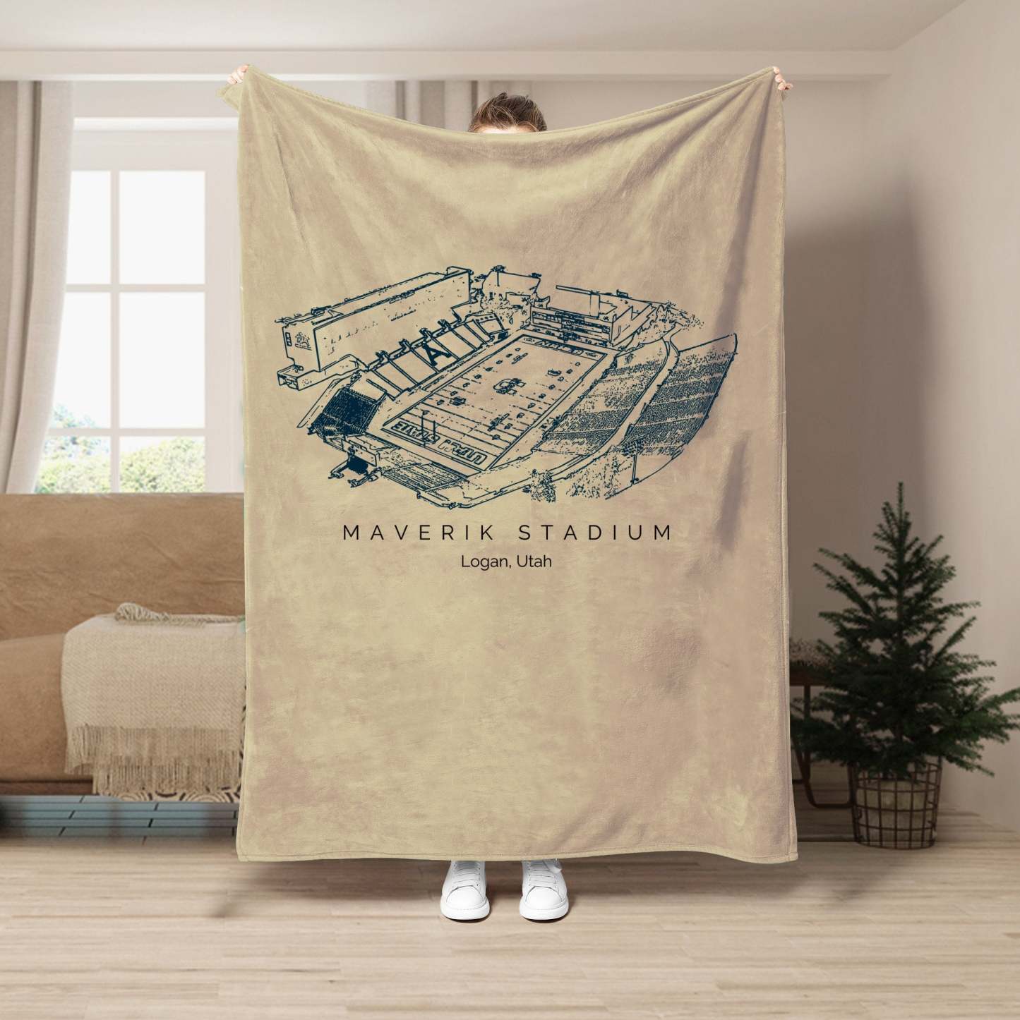 Maverik Stadium - Utah State Aggies football,College Football Blanket