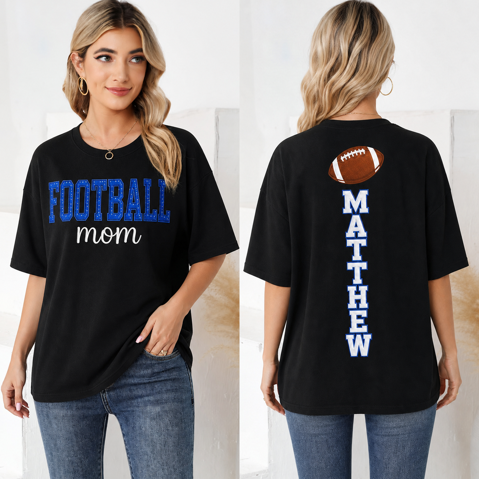 Custom Back Name Sports Mom Gameday T-shirt