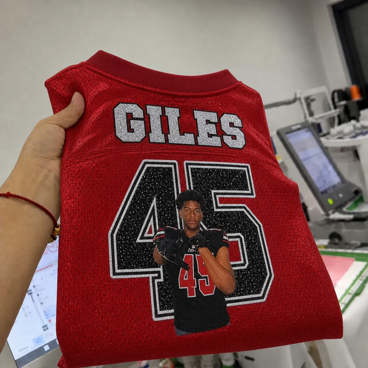 Custom Glitter Football Jersey | Personalized Team Name, Name & Number Bling Sports Jersey