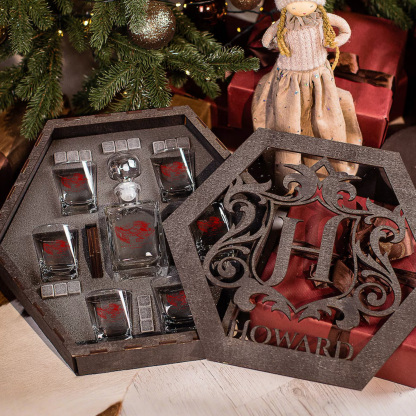 Memorial Stadium (Lincoln) - Nebraska Cornhuskers Whiskey Set 