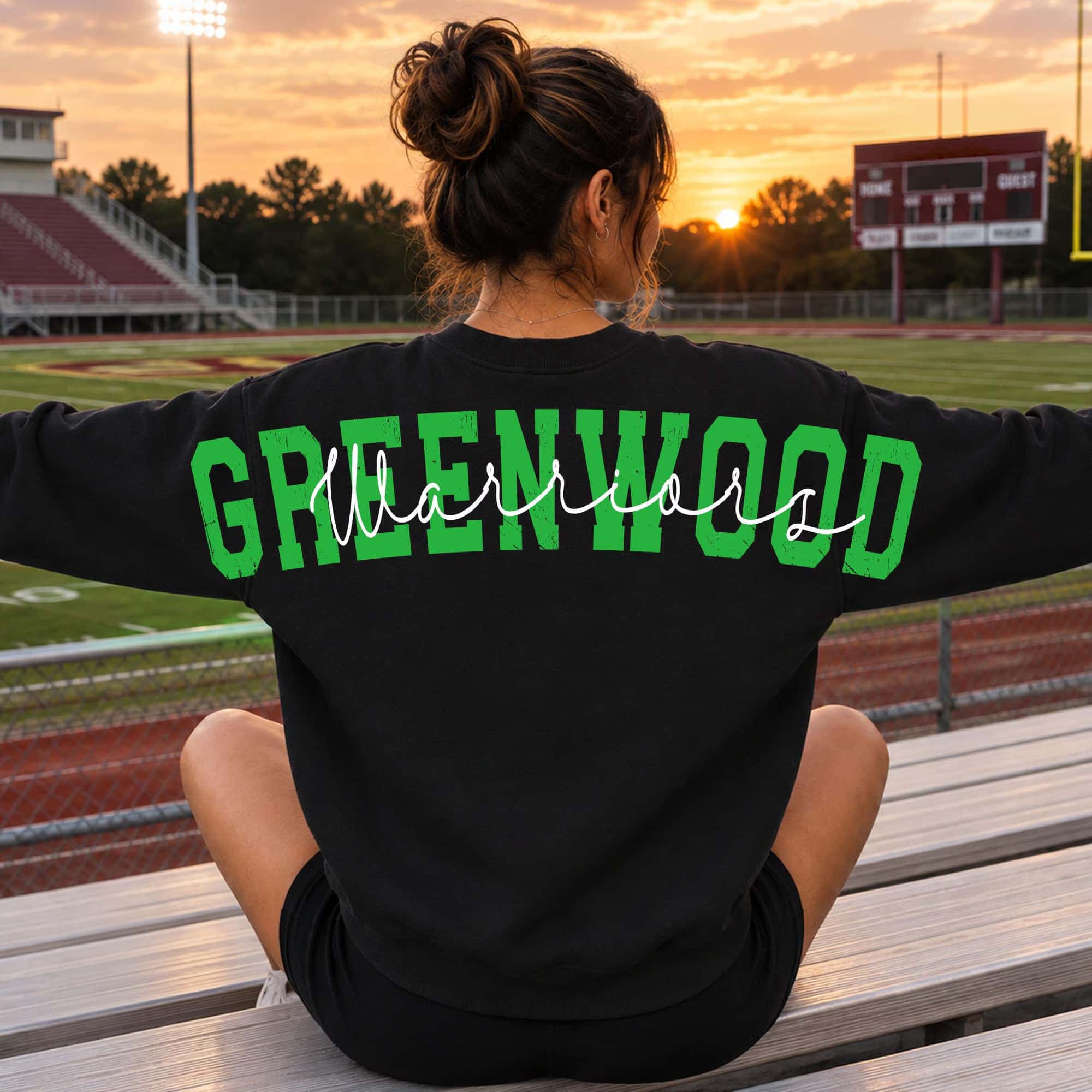 [Copy]Custom Big Back Team Sweatshirt, Oversized Letter Sweatshirt, Personalized Arm to Arm Crewneck
