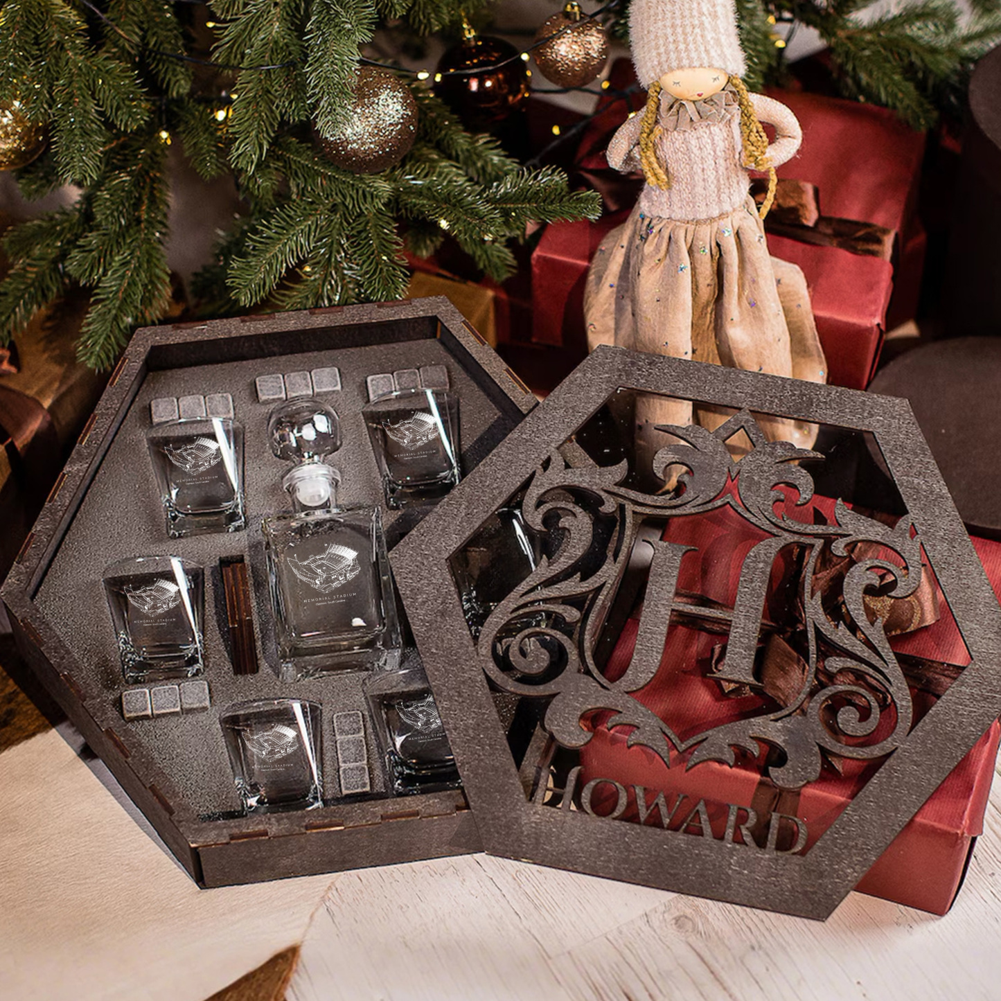 Memorial Stadium (Clemson) Whiskey Set 