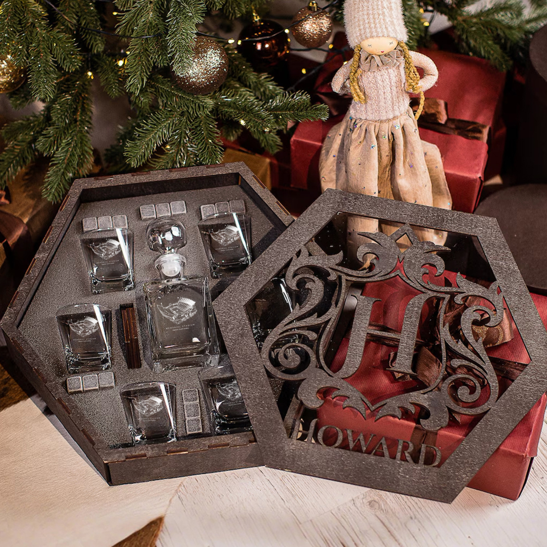 Memorial Stadium (Clemson) Whiskey Set 