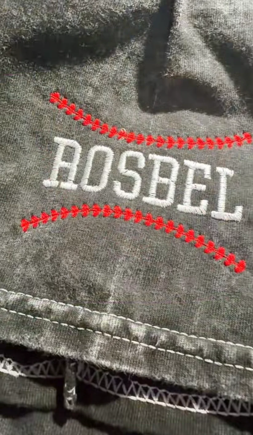 Custom Embroidered Name & Number T-Shirt | Personalized Varsity Tee | Boutique Embroidery Shirt