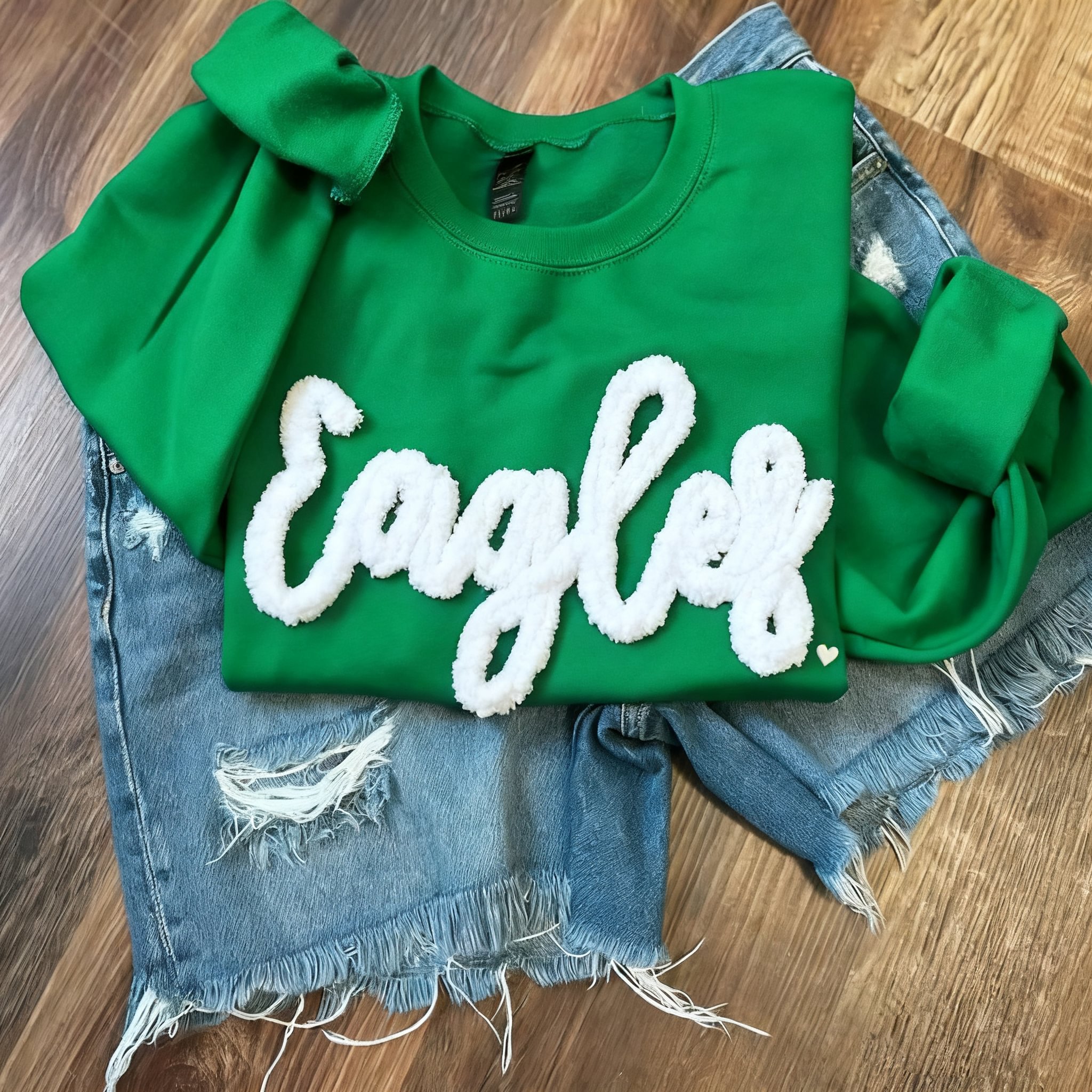 Oversized Team Chenille Embroidered Sweatshirt