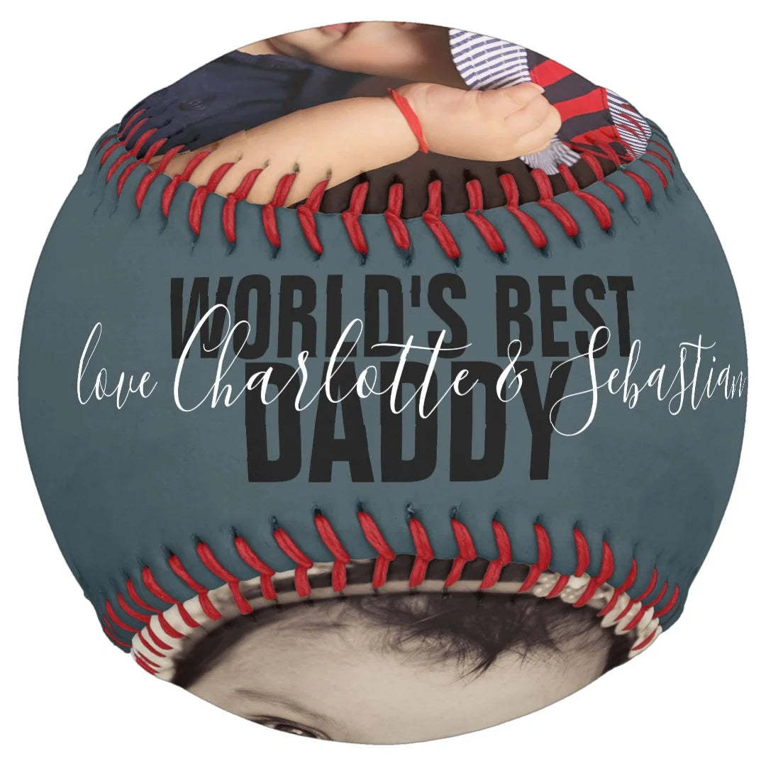 Happy Fathers Day Personalized Worlds Best Daddy Baseball