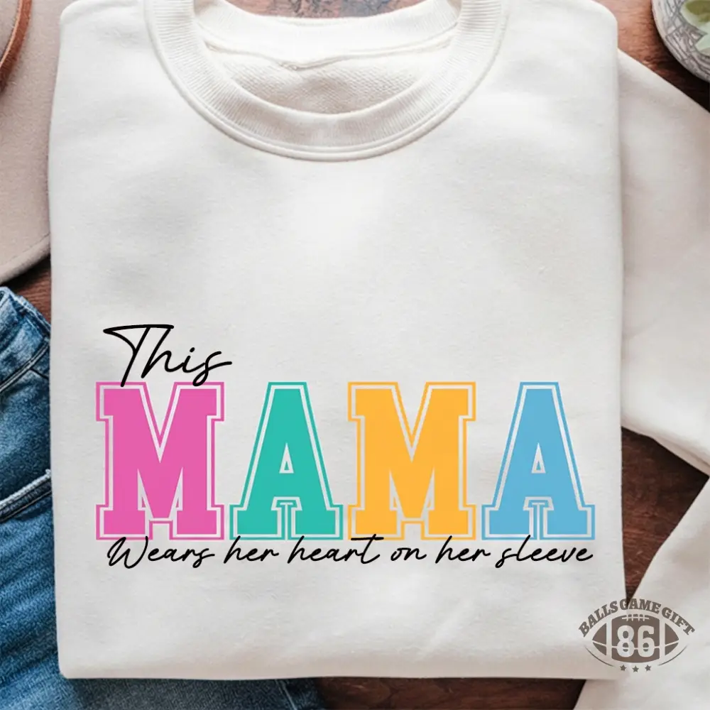Custom Mama Embroidered Sweatshirt with Names on Sleeve Personalized Mother's Day Gift for Mom