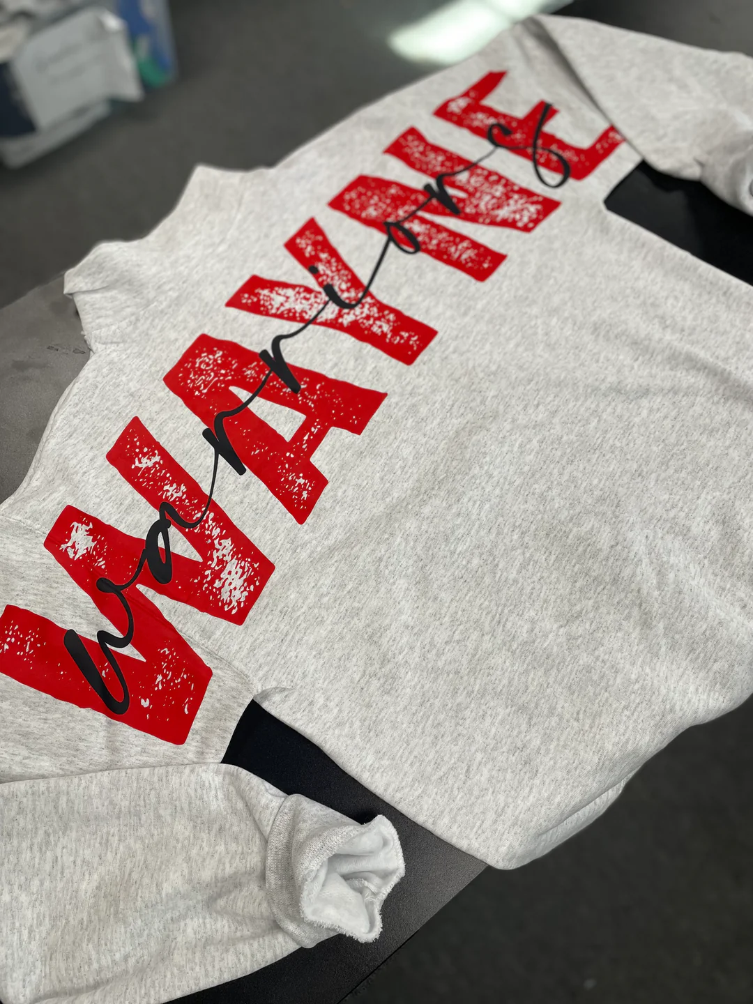 Custom 1/4 Zip Distressed Big Back With Front Print