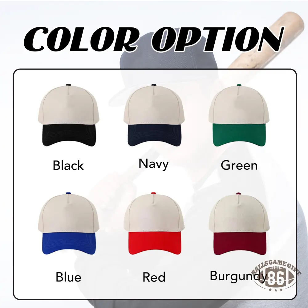 Custom Upside Down Hat 3D Puff Embroidered Two Tone Baseball Cap