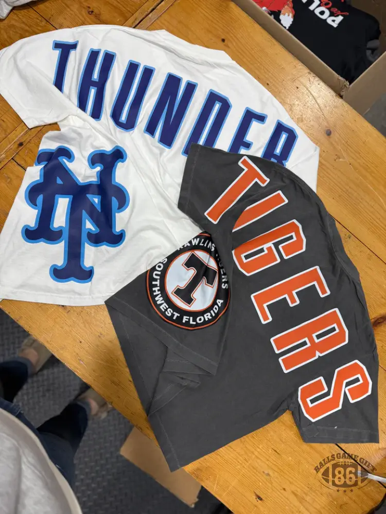 Custom Varsity Letter Side Seam Tee | Oversized Collegiate Game Day T-Shirt
