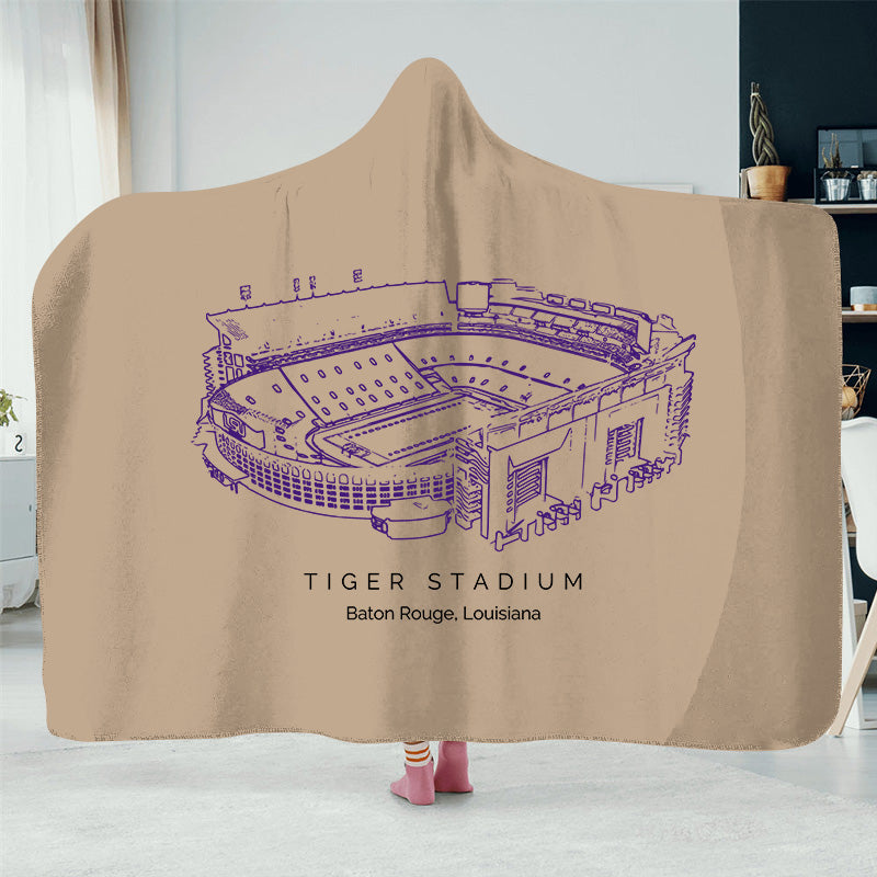 Tiger Stadium (LSU) - College Football Hat Blanket