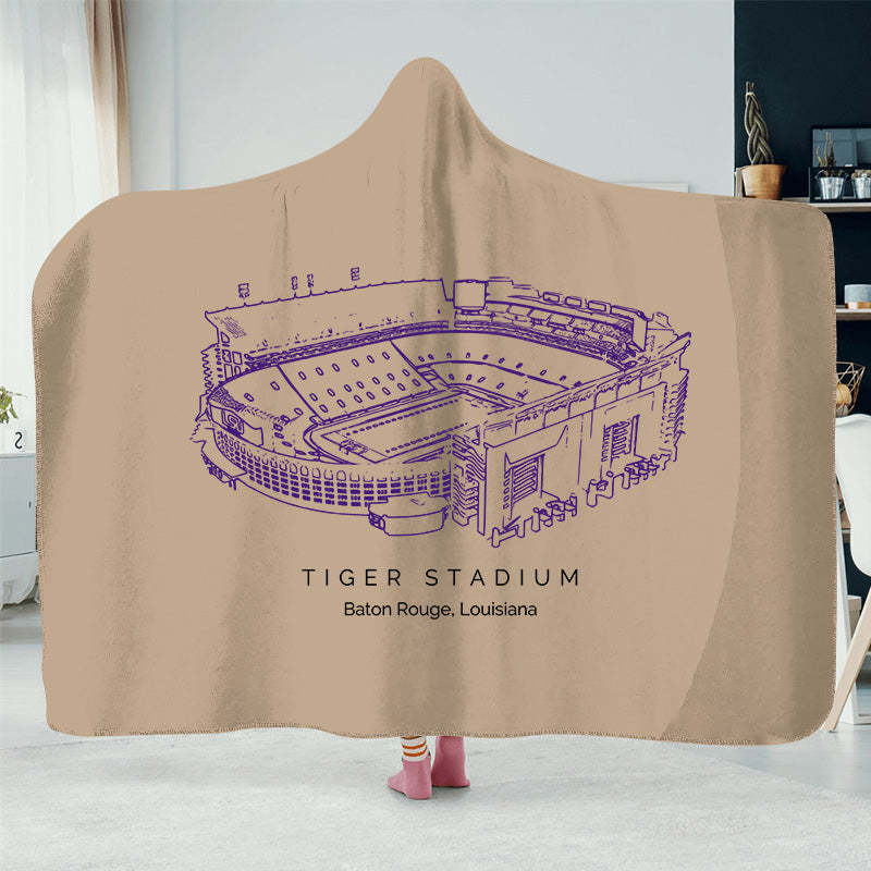 Tiger Stadium (LSU) - College Football Hat Blanket