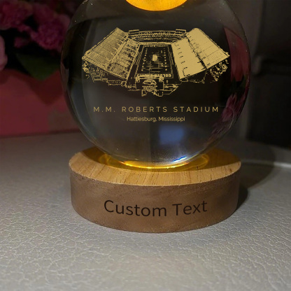 M. M. Roberts Stadium 3D Spherical Crystal Ball Lamp