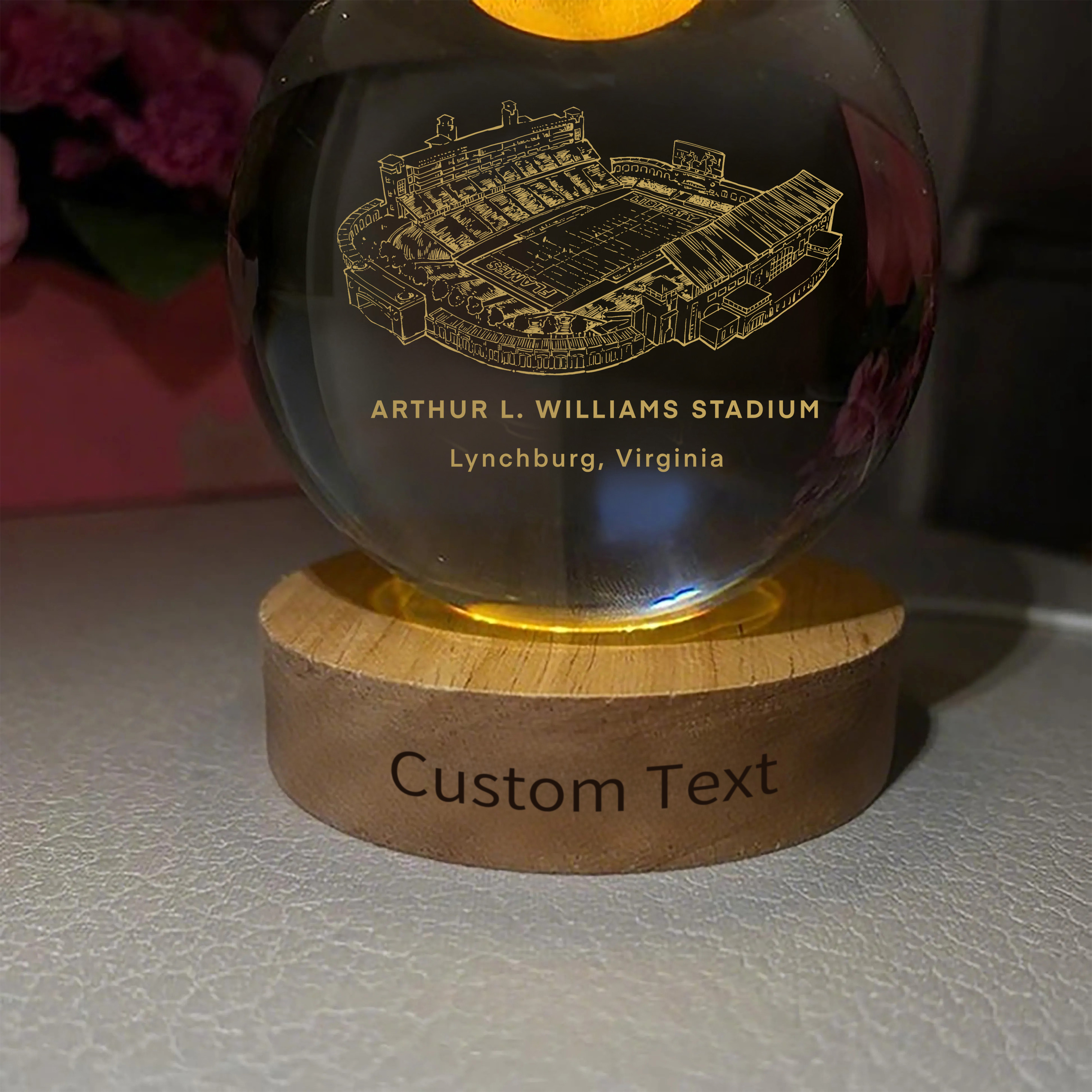 Arthur L. Williams Stadium 3D Spherical Crystal Ball Lamp
