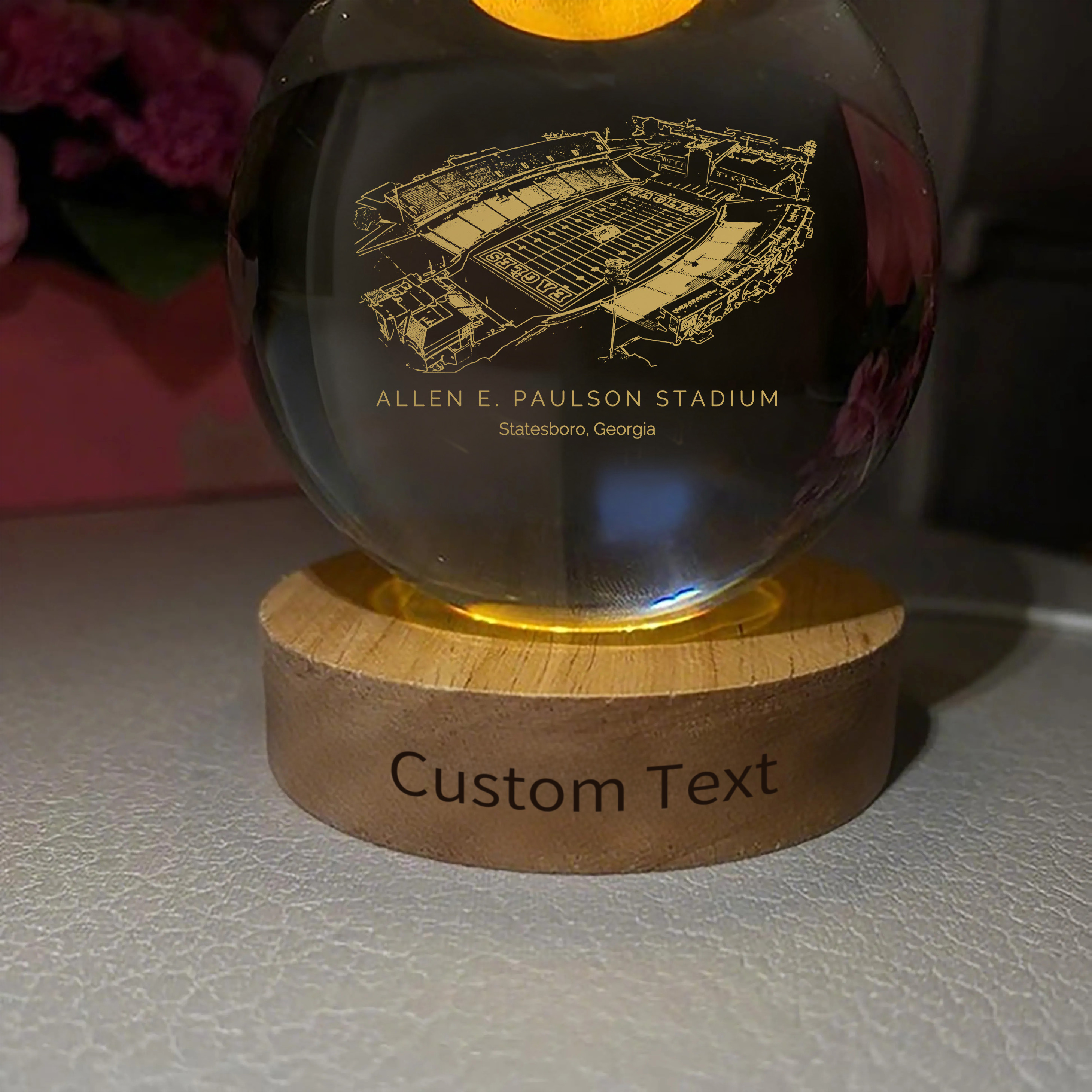 Allen E. Paulson Stadium 3D Spherical Crystal Ball Lamp