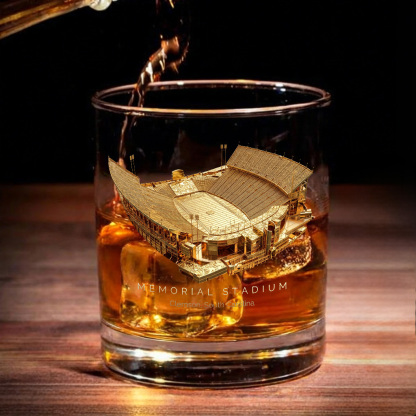 Memorial Stadium (Clemson) Whiskey Glass, Perfect Gift For Bourbon Lovers