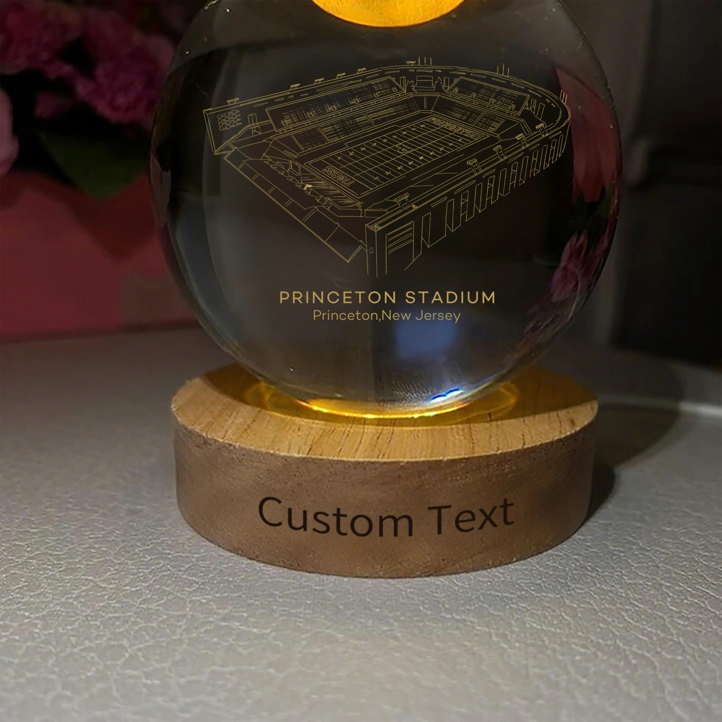 Princeton Stadium 3D Spherical Crystal Ball Lamp