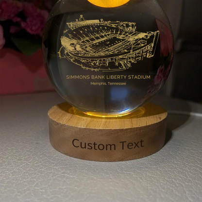 Simmons Bank Liberty Stadium 3D Spherical Crystal Ball Lamp