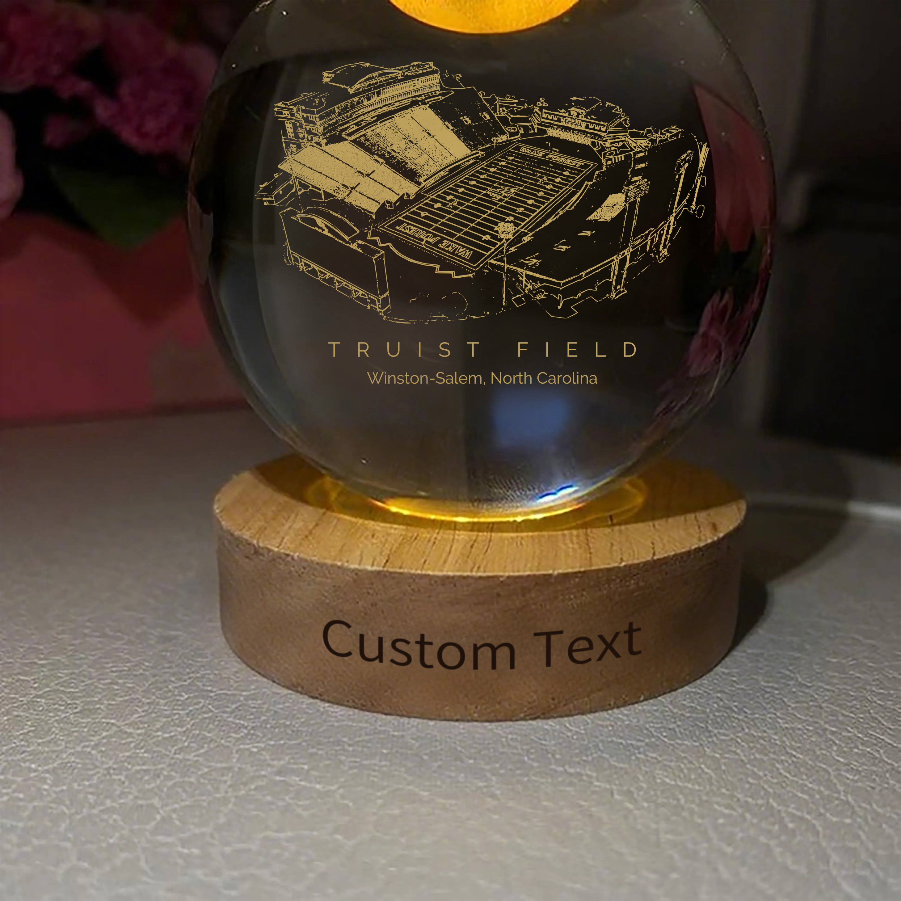 Truist Field 3D Spherical Crystal Ball Lamp