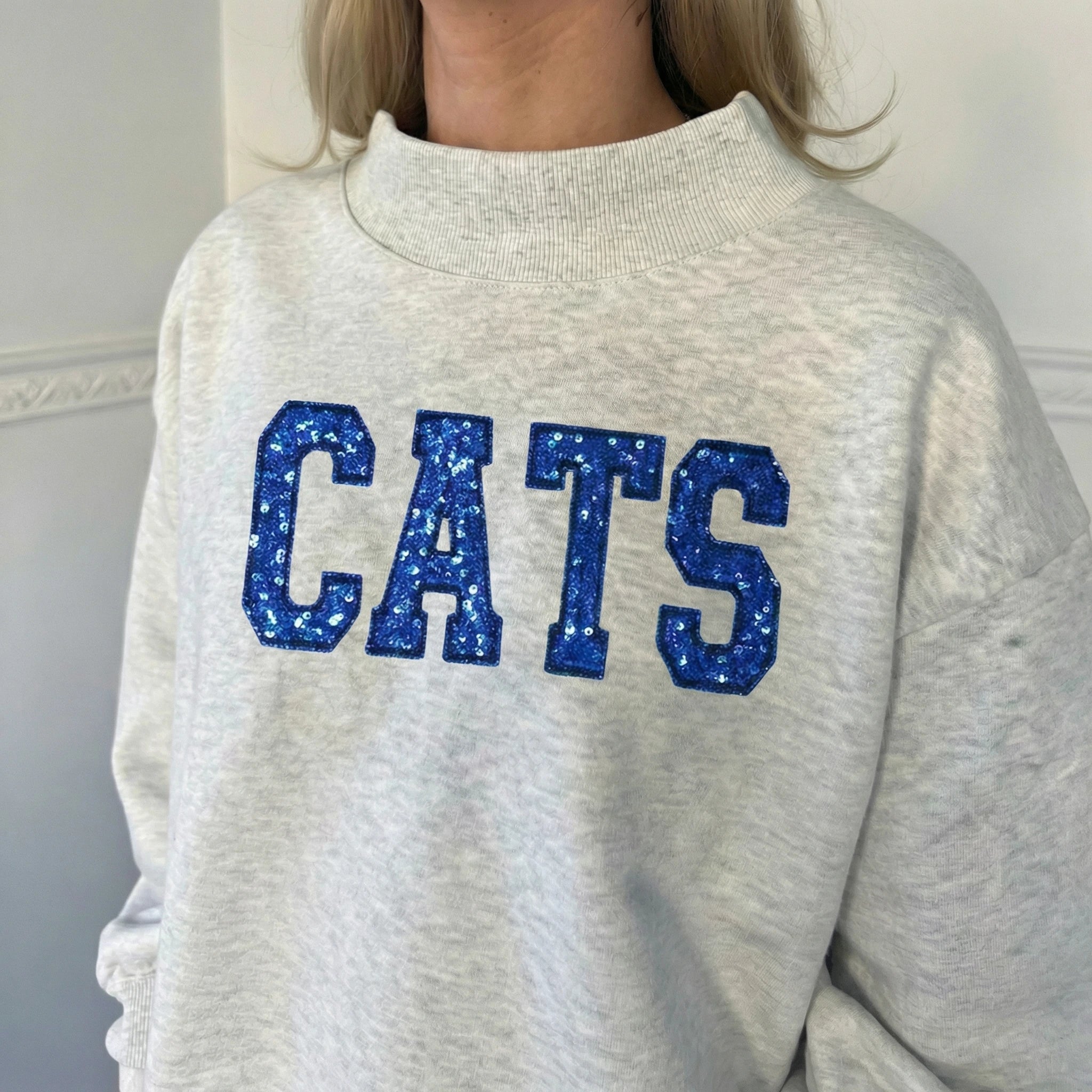  Personalized Glitter Letters Mother's Day Gifts Custom Sequin MAMA Mock Neck