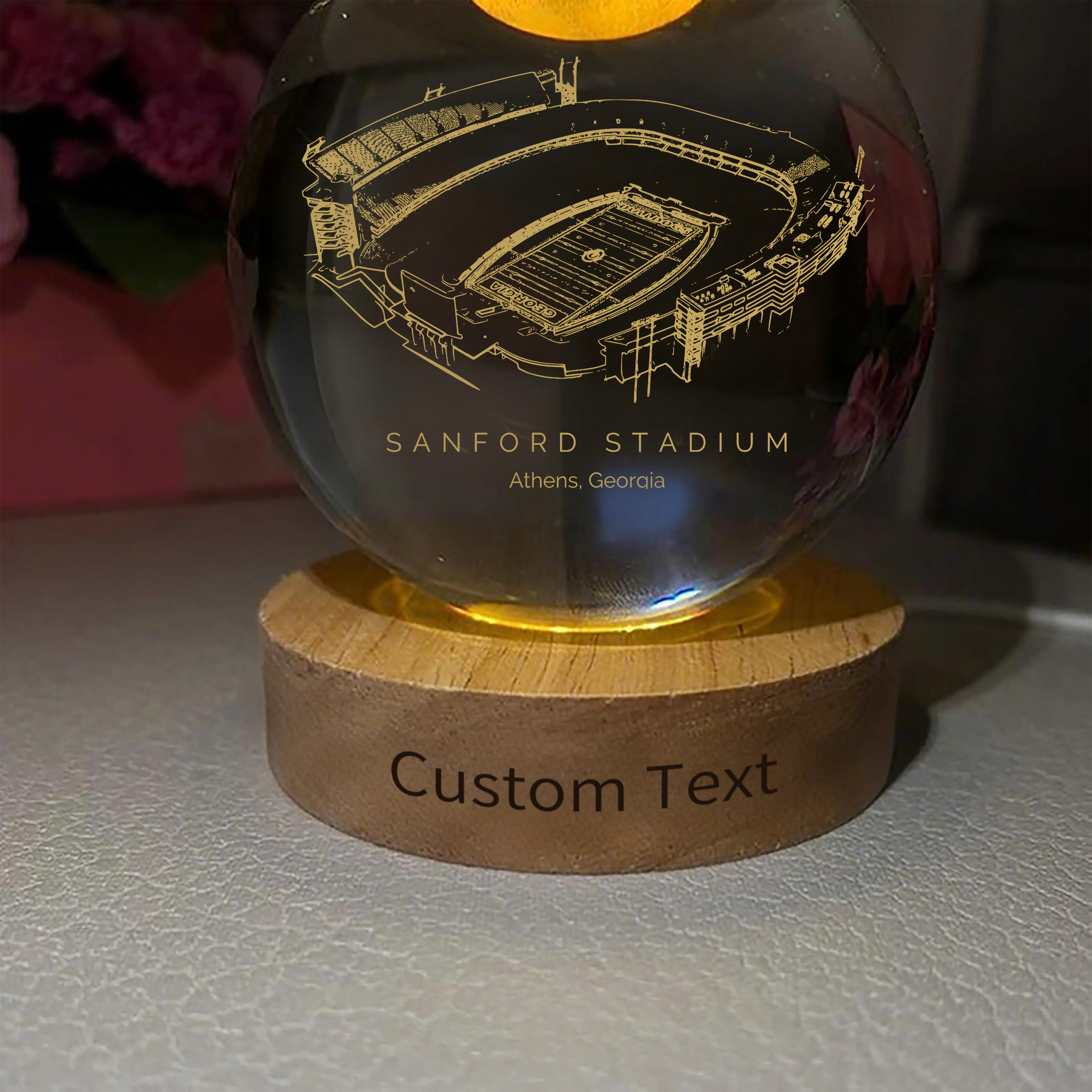 Sanford Stadium 3D Spherical Crystal Ball Lamp