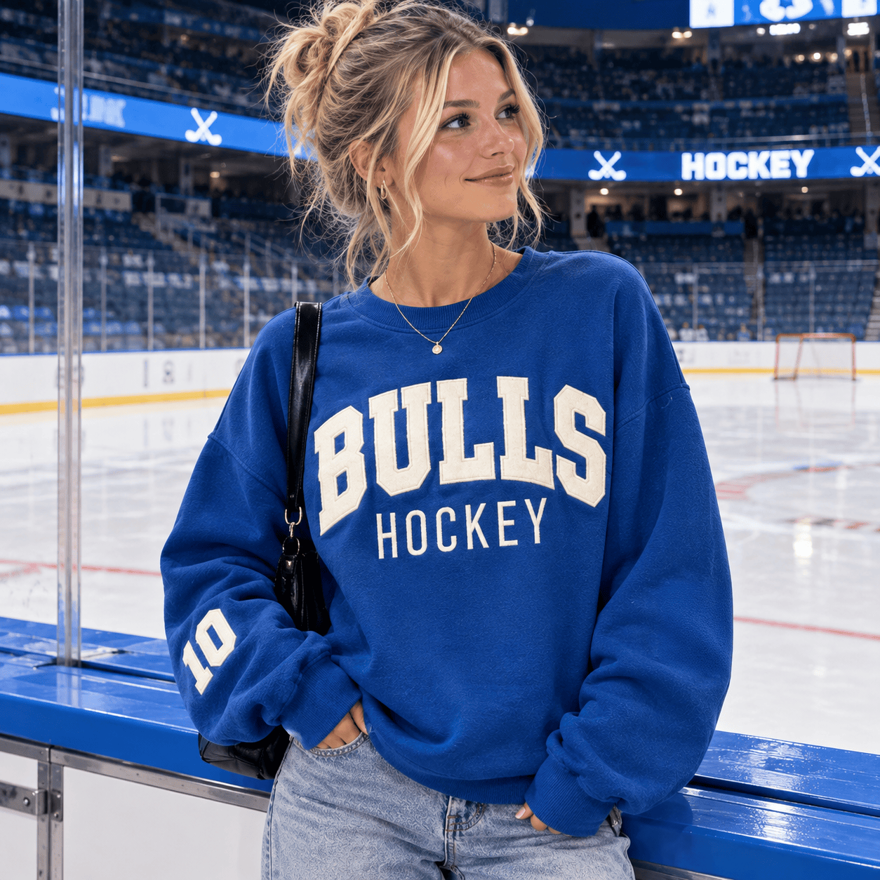 Custom Glitter Applique Game Day Sweatshirt – Any Team, Any Sport