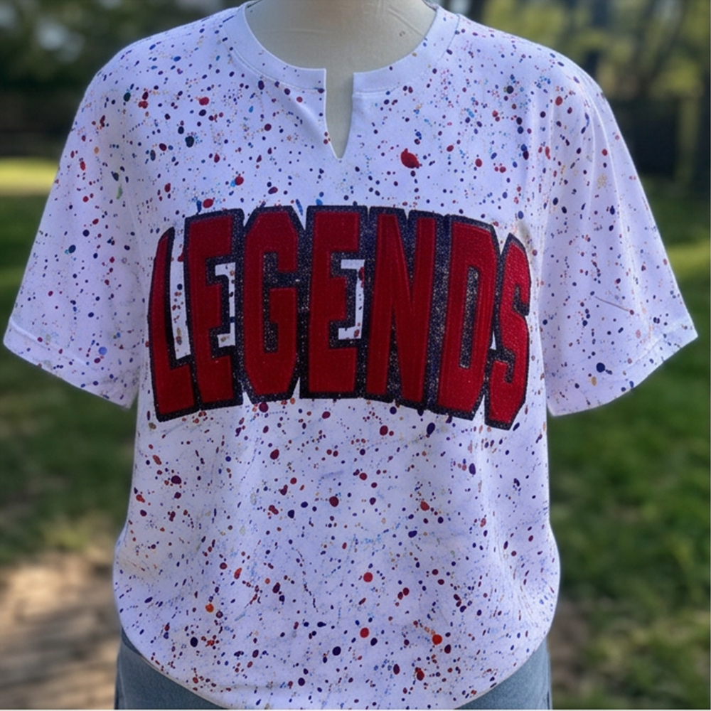 Custom Handmade Dot Mascot shirt Custom Sequin Embroidery Team Name Sweatshirt