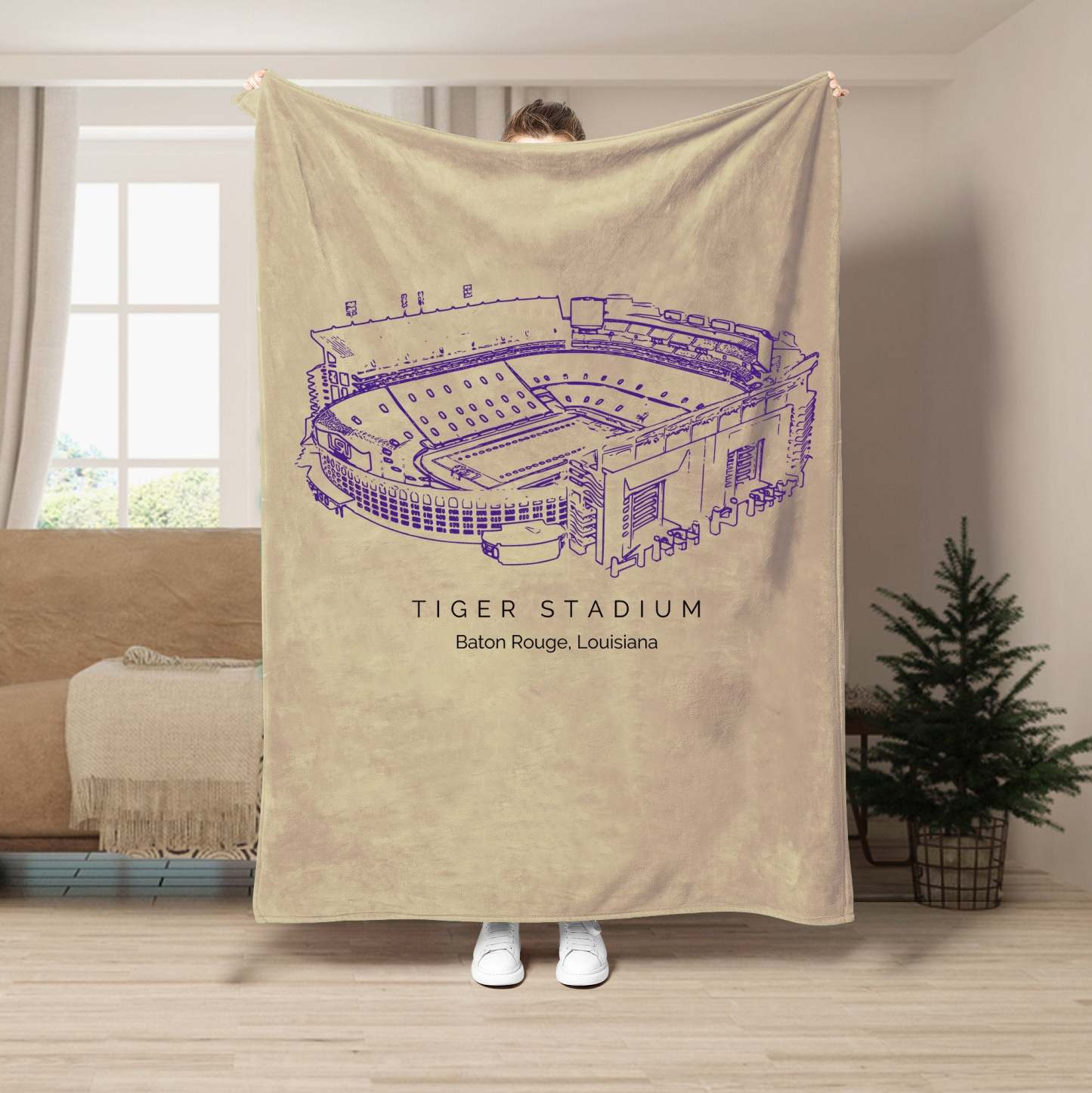 Tiger Stadium - Tigers football, College Football Blanket