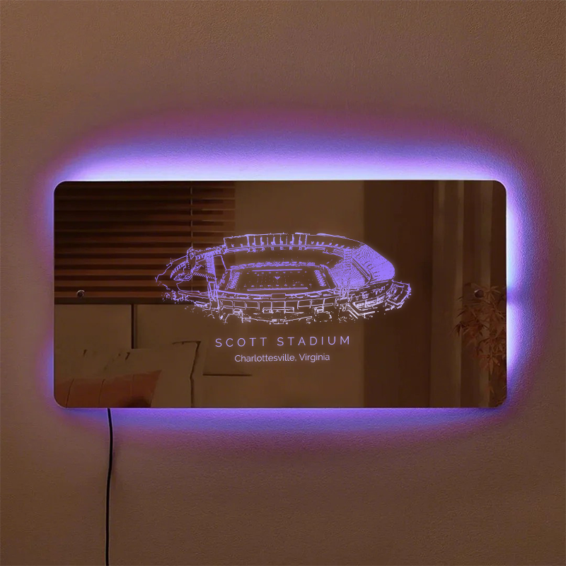 Scott Stadium(Virginia)  Mirror Light-Gifts For Sports Lovers、Virginia Cavaliers
