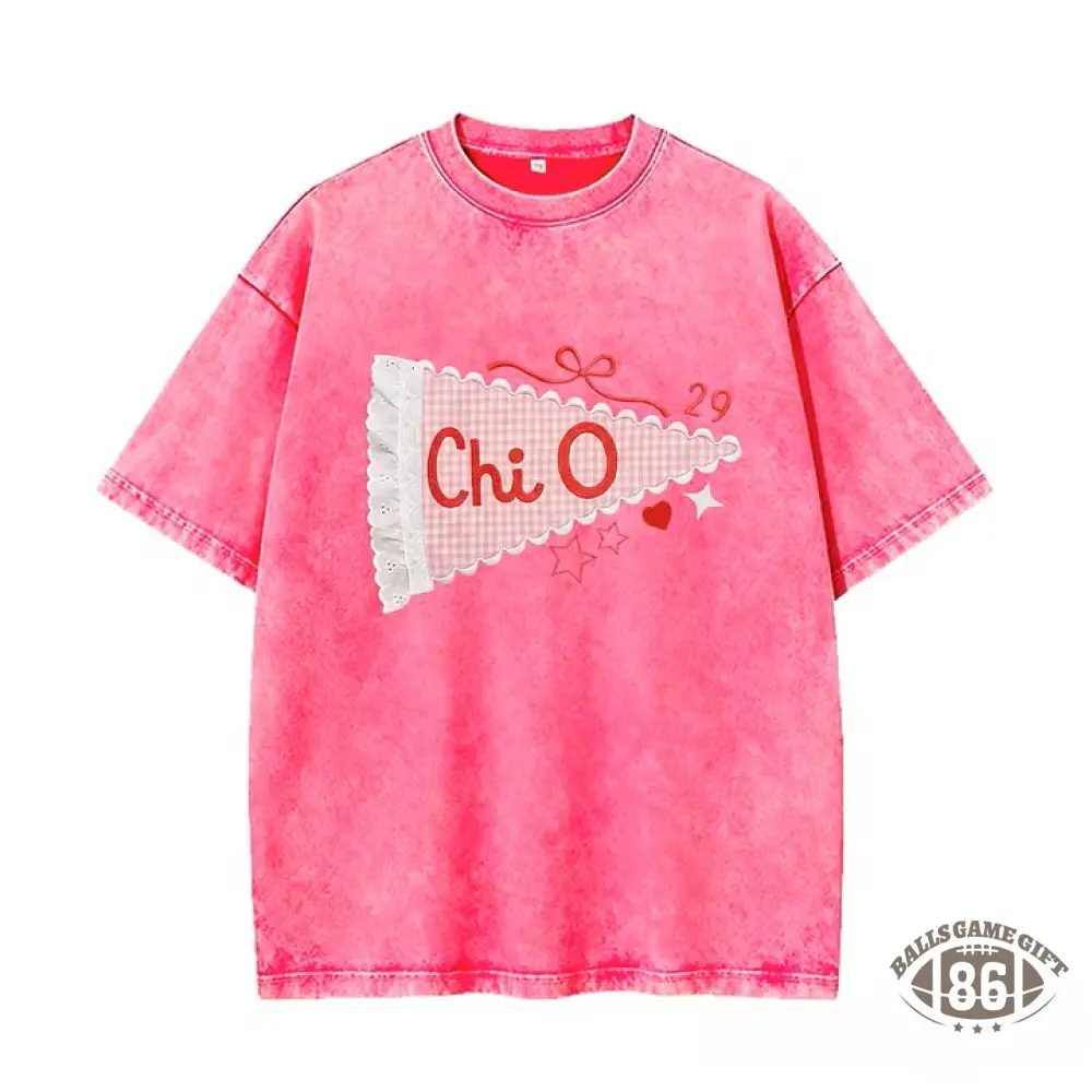Custom Mascot & Team Spirit Washed Tee with Lace Pennant Applique ✨