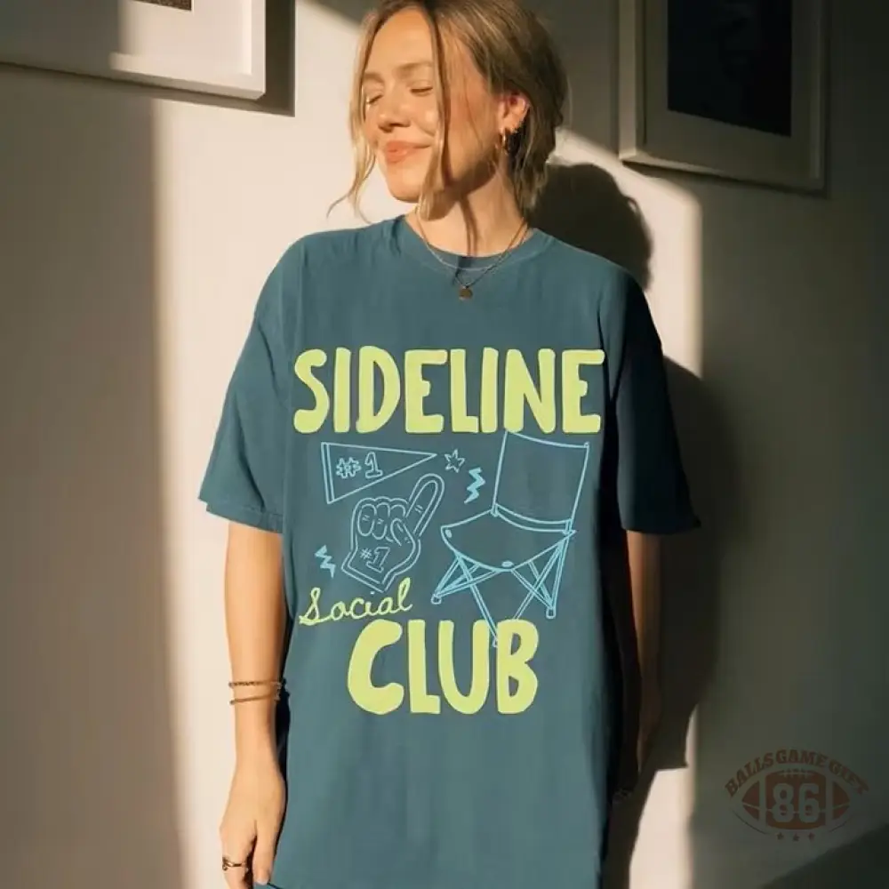 Sideline Social Club Comfort Colors T-Shirt - Game Day Oversized Tee