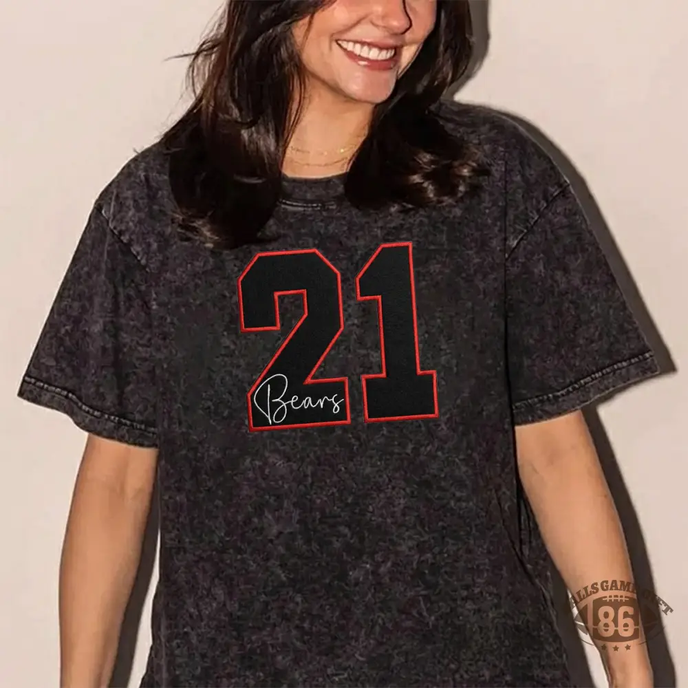 Custom Team Number with Text Washed T-shirt– Personalized Numbers Washed T-shirt