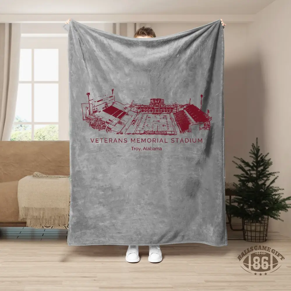 Veterans Memorial Stadium - Troy Trojans football,College Football Blanket